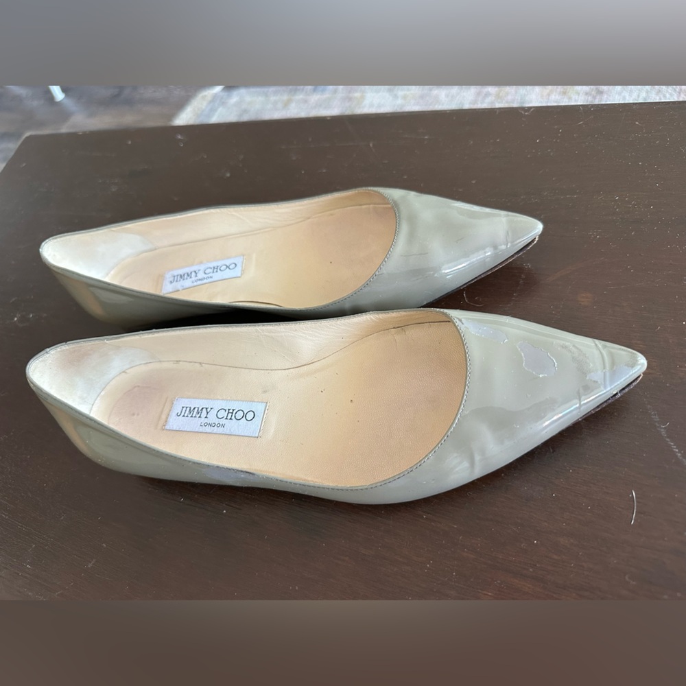 **** Jimmy Choo Size 39 Patent Leather Flats - Picture 3 of 11